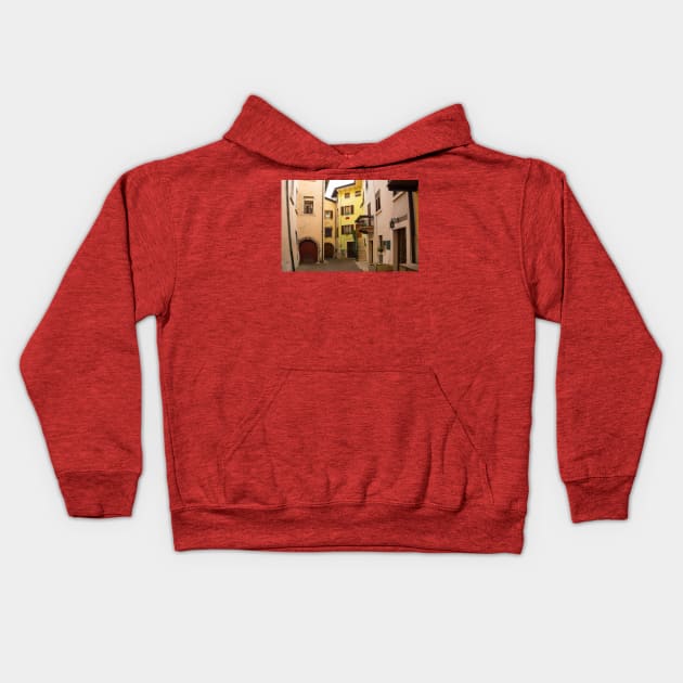 Street in Arco in North Italy Kids Hoodie by jojobob